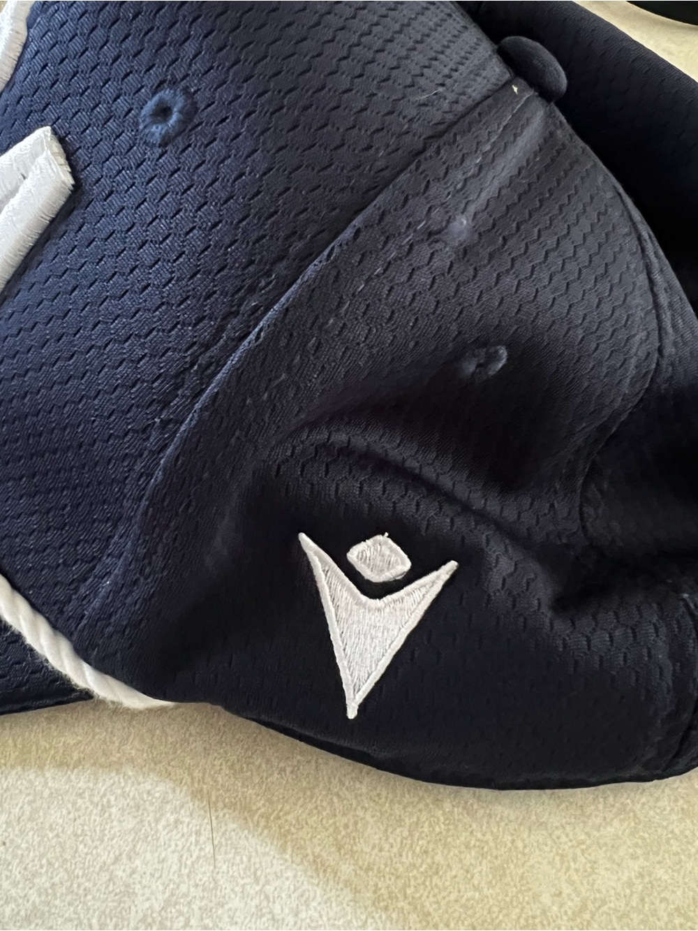 Navy and White Rope Baseball Cap - Picture 3 of 4